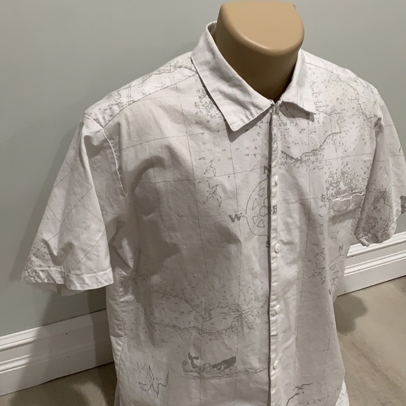 AL MERRICK Nautical Button Down T Shirt White Lgr - Picture 4 of 8